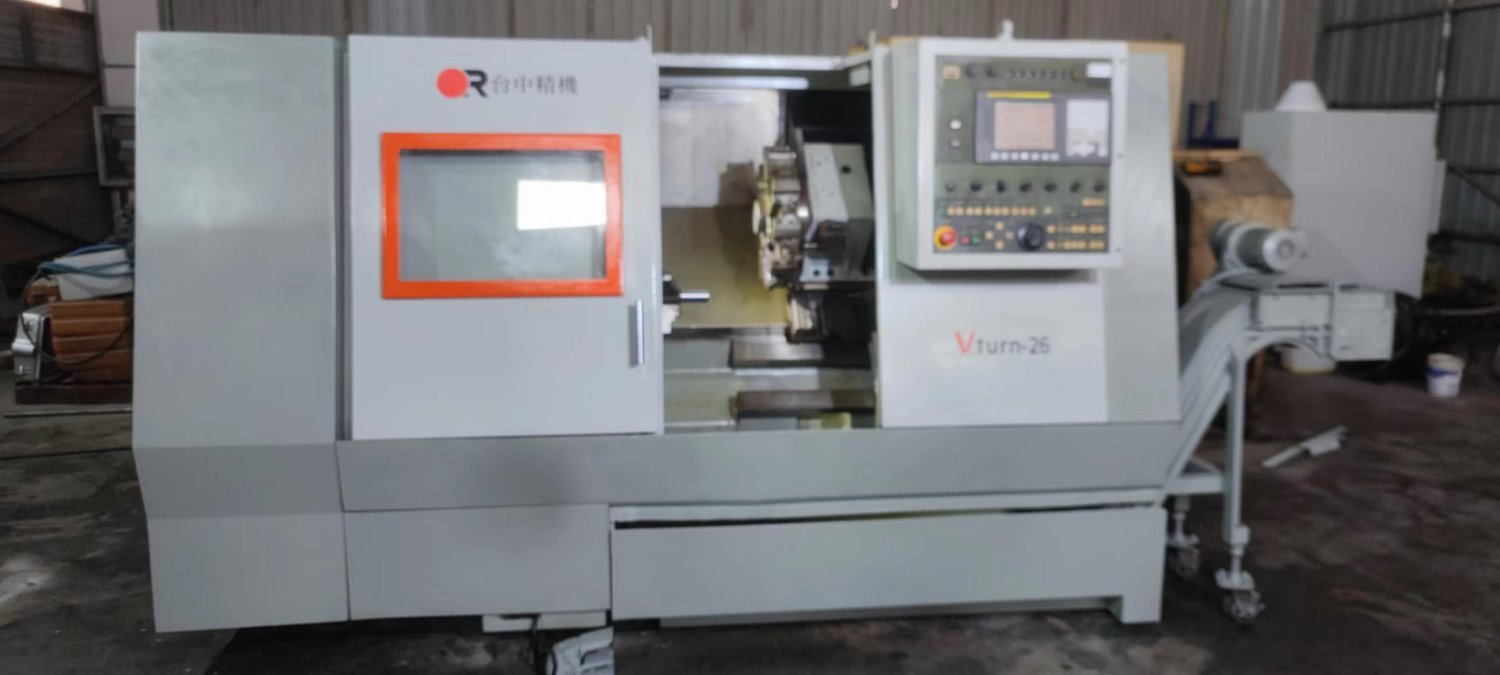 Inclined rail lathe