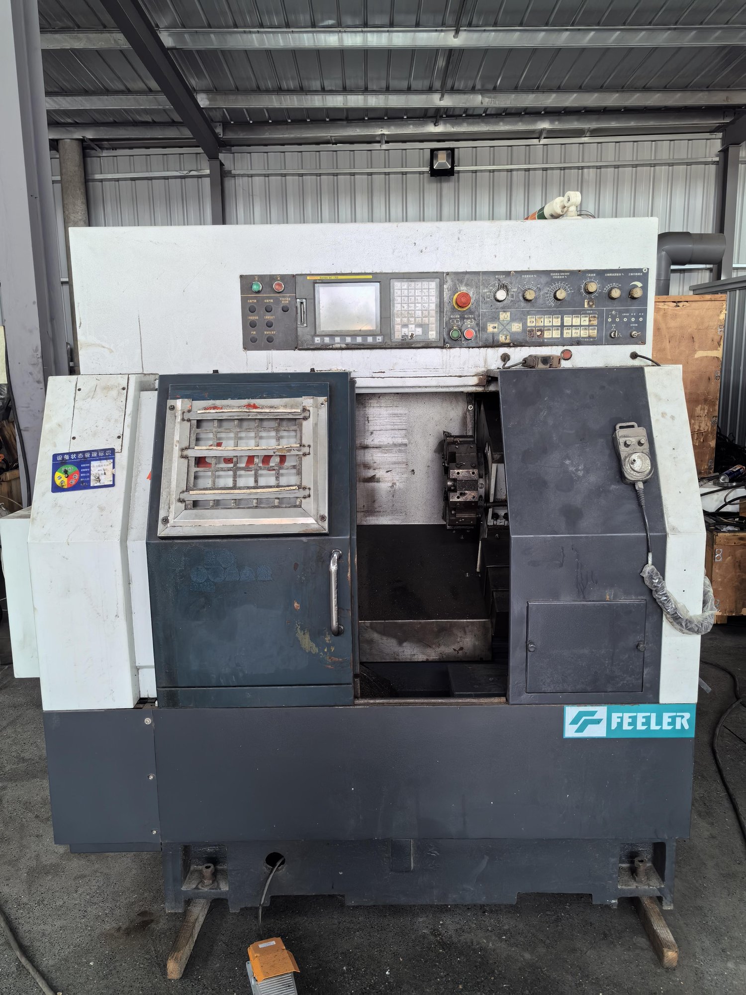 CNC slant bed lathe